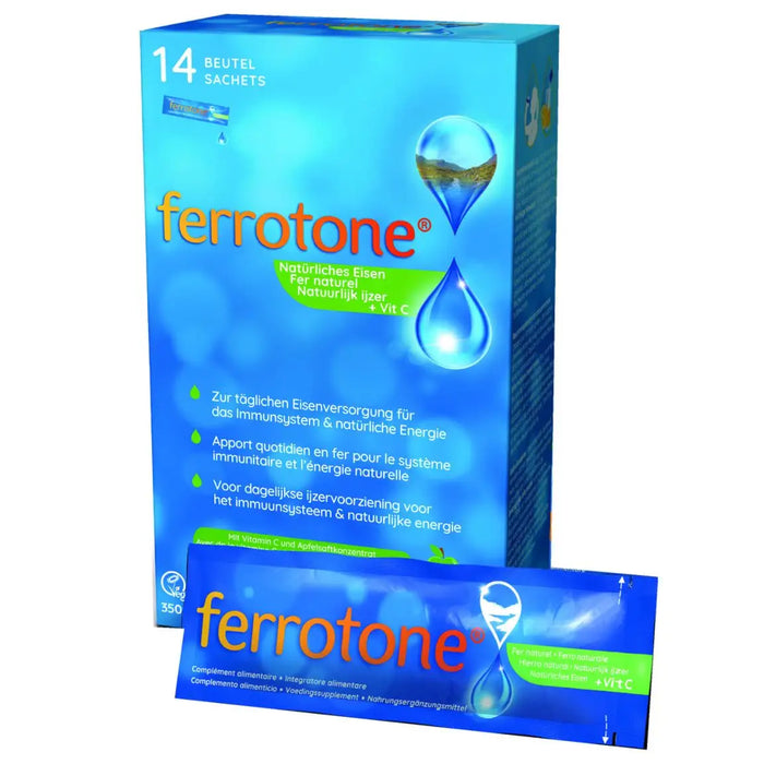 Ferrotone® s vitamínem C – 100% přírodní zdroj železa, 14 sáčků